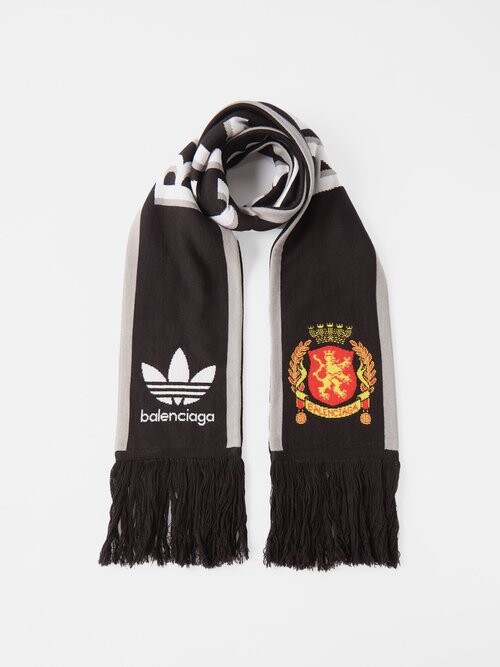Balenciaga X Adidas Logo-jacquard Scarf ShopStyle Scarves