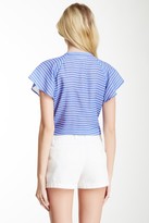 Thumbnail for your product : Tulle Polka Dot Flutter Sleeve Shirt