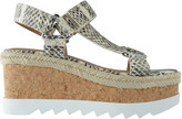 Thumbnail for your product : Marc Fisher Gylian Snake-Print Wedge Espadrille Sandals