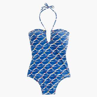 J.Crew Convertible one-piece swimsuit in diver print