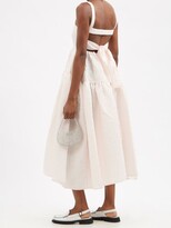 Thumbnail for your product : Cecilie Bahnsen Johanna Cutout-back Tiered Matelassé Dress - Light Pink