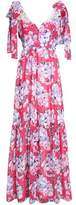 Thumbnail for your product : Claudie Pierlot Rosace Lace-Paneled Floral-Print Chiffon Maxi Dress
