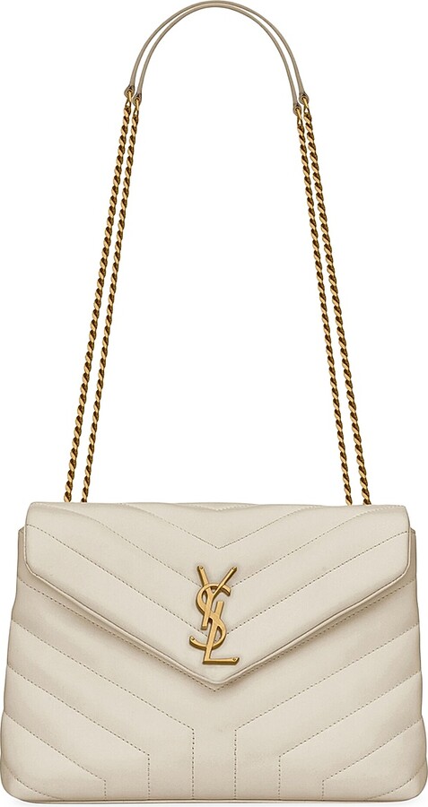 Saint Laurent Women's Loulou Small Shoulder Bag in Quilted Leather - Nero