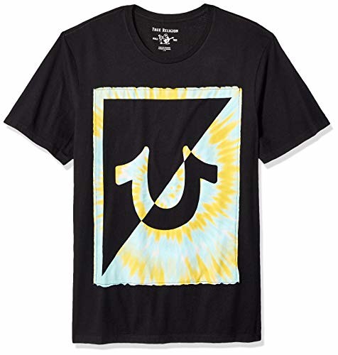 black and yellow true religion shirt