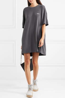 we11done Printed Jersey Mini Dress - Gray