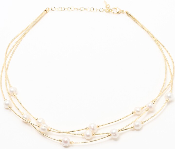 Honora Cultured Pearl Multi Strand Necklace, Bronze