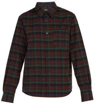 A.P.C. Timber Check Flannel Shirt - Mens - Brown
