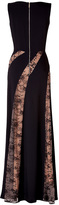 Thumbnail for your product : Elie Saab Lace Panel Gown in Black Gr. 34