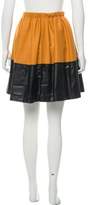 Thumbnail for your product : Balenciaga Pleated Colorblock Skirt