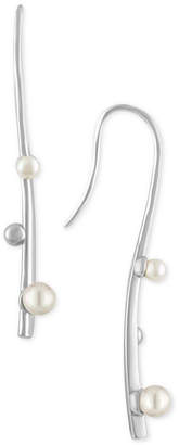 Majorica Sterling Silver Imitation Pearl Linear Drop Earrings