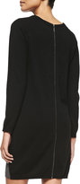Thumbnail for your product : Neiman Marcus Colorblock Cashmere Long-Sleeve Dress