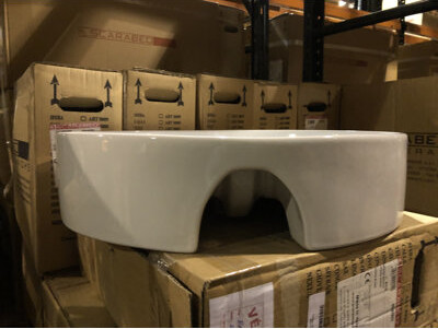 Iotti by Nameeks Wind Ceramic Oval Vessel Bathroom Sink with Overflow