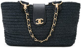 Chanel Vintage sac cabas en paille tr 