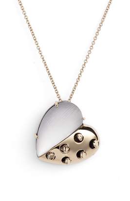 Alexis Bittar Small Lucite(R) Grater Heart Pendant Necklace