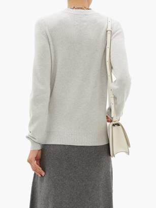 Barrie Logo-plaque Cashmere Sweater - Womens - Light Grey