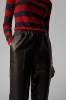 Thumbnail for your product : HUGO BOSS Leather trousers with tapered leg