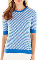 Thumbnail for your product : Liz Claiborne Elbow-Sleeve Knit Sweater