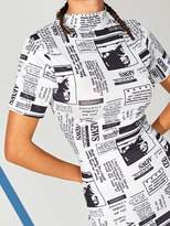 Thumbnail for your product : Shein Newspaper Print Bodycon Dress