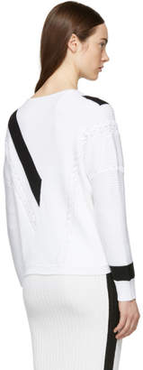 Rag & Bone White and Black Cricket V-Neck Sweater