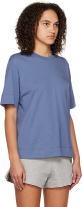 Ganni Blue Crewneck T-Shirt