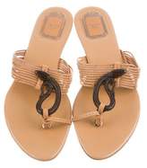 Thumbnail for your product : Christian Dior Leather Slide Sandals