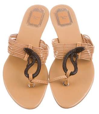 Christian Dior Leather Slide Sandals