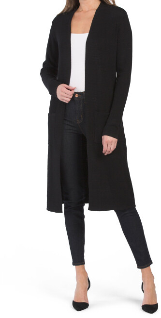 long black duster cardigan