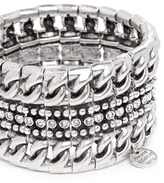 Thumbnail for your product : Nobrand Sasso' chain linear pavé bracelet