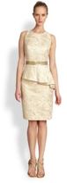 Thumbnail for your product : Carmen Marc Valvo Sleeveless Jacquard Peplum Dress