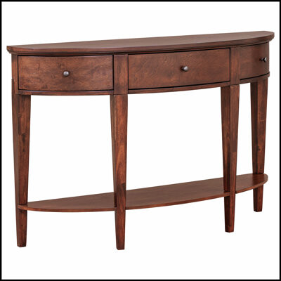 Ivy Bronx Modern Curved Console Table with 3 Drawers and 1 Shelf, Hallway, Entryway, and Living Room Storage