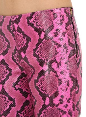 Marques Almeida Boot Cut Snake Printed Leather Pants
