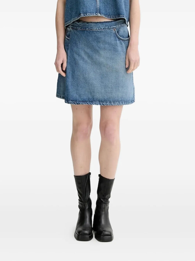 Won Hundred Wrap Denim Skirt
