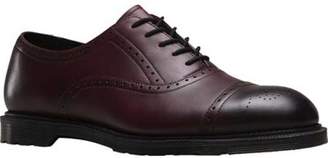 Dr. Martens Men's Morris 5 Eye Brogue Shoe - Cherry Red Temperley Leather Lace Up Shoes