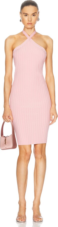 VERSACE Halterneck Mini Dress in Pink