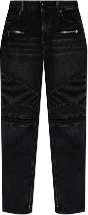 Balmain Vintage Denim Biker Jeans