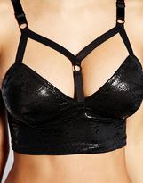 Thumbnail for your product : ASOS Python Strapping Longline Bra