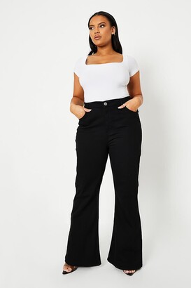 Plus Size Flare Jeans | Shop the world's largest collection of fashion |  ShopStyle UK