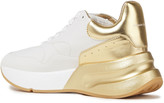 Thumbnail for your product : Alexander McQueen Runner Two-tone Leather Sneakers