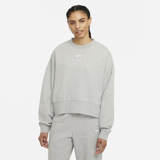 Nike Sportswear Collection Essentials Women's Oversized Fleece Crew  Sweatshirt - ShopStyle