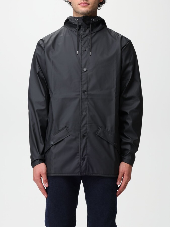Rains Alta waterproof hooded puffer jacket in black