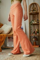 Thumbnail for your product : Urban Outfitters Orange Swirl Knitted Flare Pant