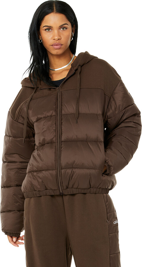 Alo Yoga  Gold Rush Puffer Jacket in Black, Size: XS - ShopStyle