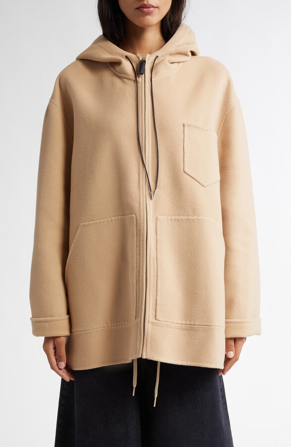 Marni Oversize Virgin Wool & Cashmere Hooded Parka