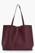 Thumbnail for your product : boohoo Large Popper Tote Shopper Bag