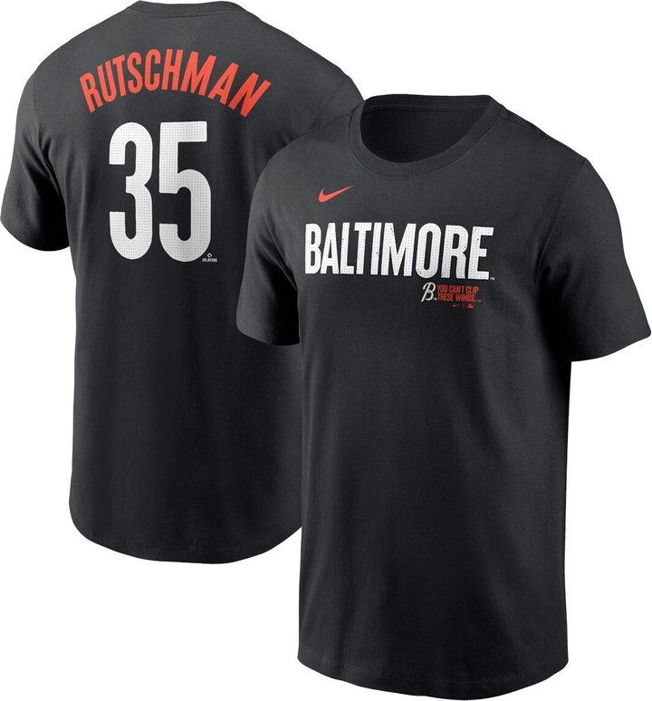 Nike Men's Adley RutschmanÂ Black Baltimore Orioles City Connect Fuse Name Number T-Shirt