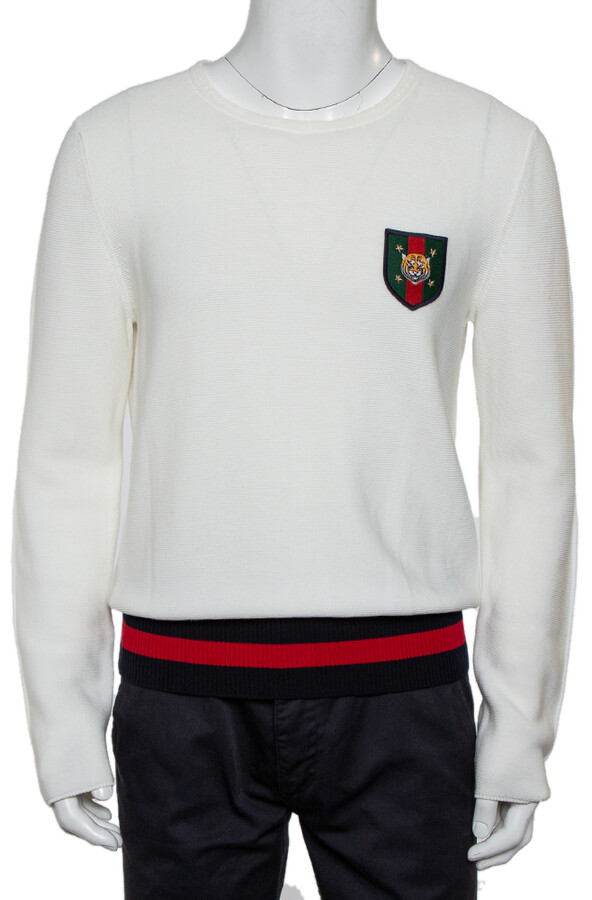 Mens white gucci sweater Clearance