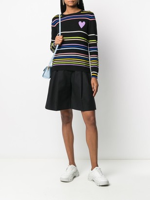 Chinti and Parker Heart Striped Cashmere Jumper