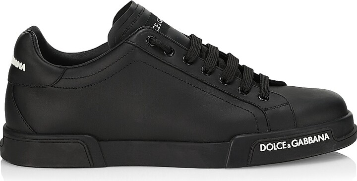 Dolce Gabbana Men's Portofino Low-Top Leather Sneakers