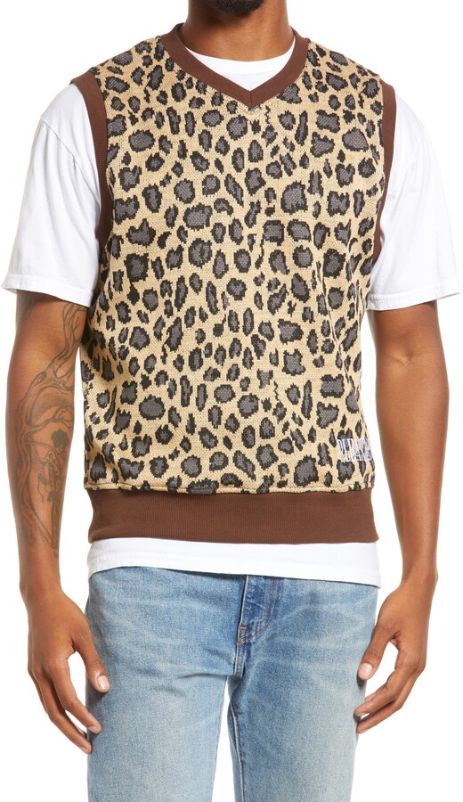 Pleasures Men's Leopard Print Sweater Vest - ShopStyle