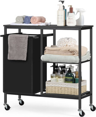 zenco homegoods Free Standing Laundry Cart with Wheels